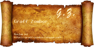 Graff Zombor névjegykártya